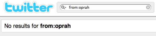 Oprah twitter search fail