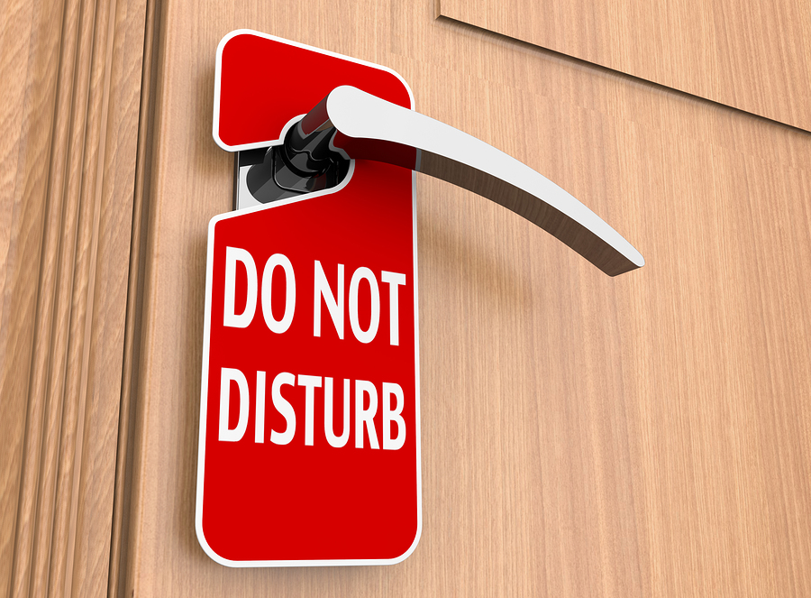 PRBlogger Do not disturb sign