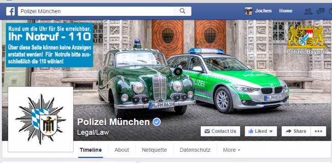 Facebook Header Polizei München