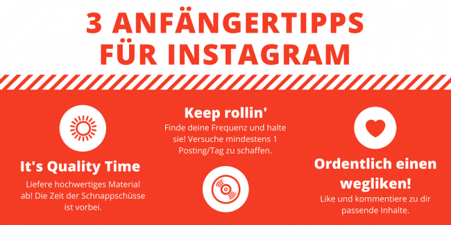 Grafik 3 Anfängertipps für Instagram